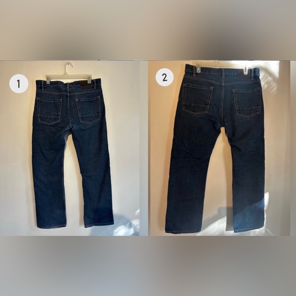*BUNDLE OF 2* 2 Pairs Bluenotes Medium Wash Men’s Straight Leg Jeans Size 33 - Picture 3 of 8